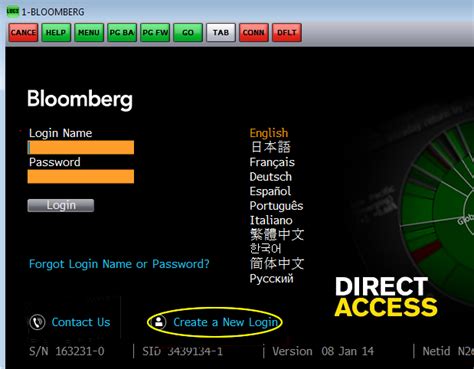 bloomberg log in